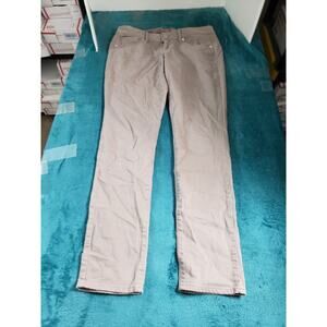 American Eagle Jeans Size 8 Womens Beige Stretch Pants Denim Mid Rise Skinny